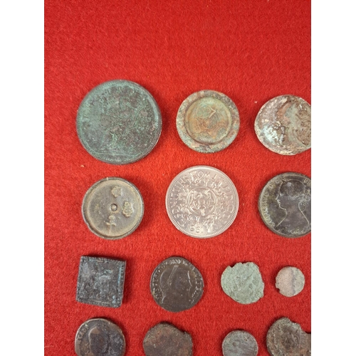 74 - Collection of coins some ancient possibly Roman.