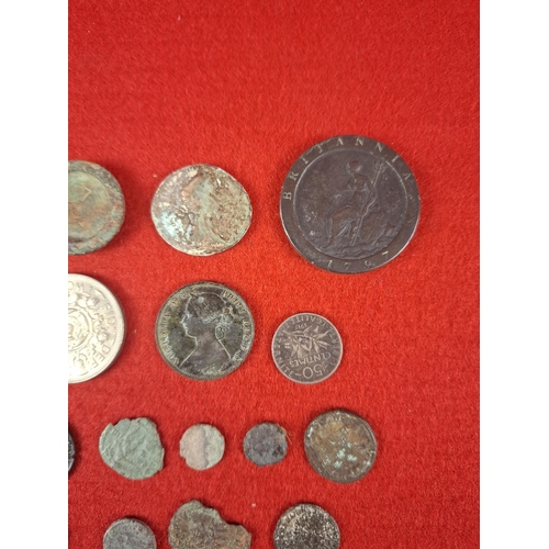 74 - Collection of coins some ancient possibly Roman.