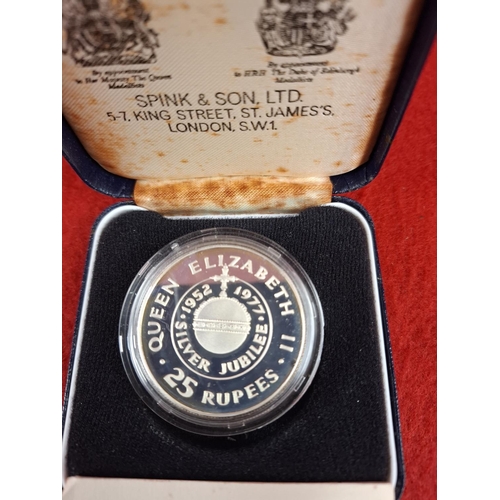 92 - 1977 Silver proof Republic of Seychelles 25 rupees crown