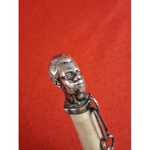 142 - Very possibly a unique one off silver hallmarked walking stick. Dated 1856 and also enscribed 