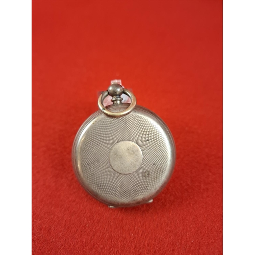 161 - Silver hallmarked pocket watch second hand broken 72 grams.