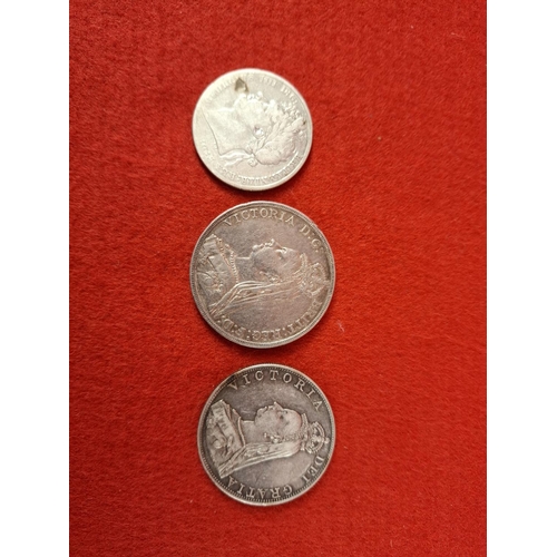 189 - 3 x silver coins 1 x Crown, 1 x Double Florin & 1 x half Crown