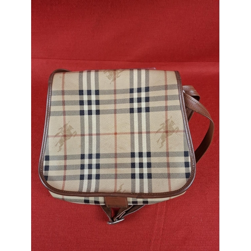 211 - Vintage Burberry designer shoulder bag signs of wear but good condition for age. With storage bag.