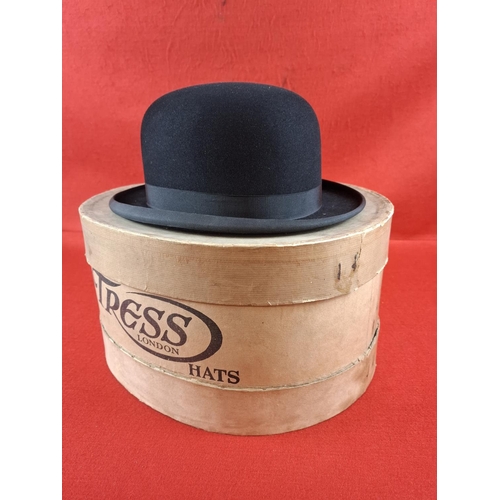 213 - Vintage Bowler Hat by Moss Bros size label feint possibly 7 1/8.