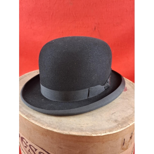 213 - Vintage Bowler Hat by Moss Bros size label feint possibly 7 1/8.