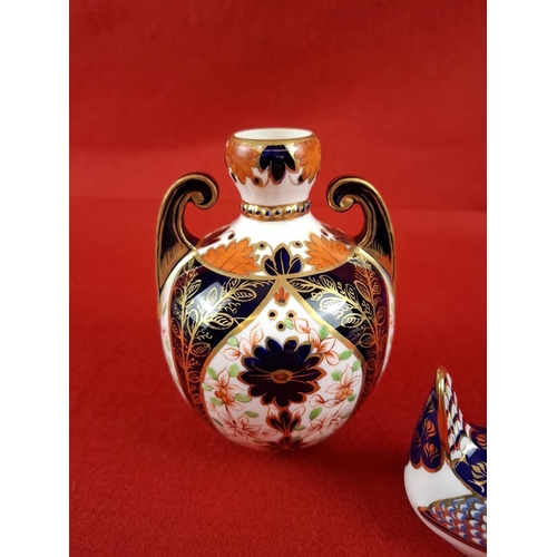 238 - Collection of Royal Crown Derby including Imari Vase circa 1850s height 14cm