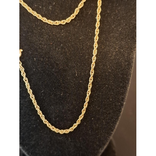 55 - 9ct gold necklace 3.4 grams length 50cm