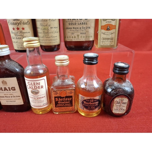 20 x Collectible Vintage mixed Whisky miniature bottles