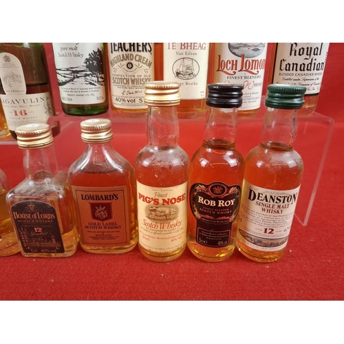 20 x Collectible Vintage mixed Whisky miniature bottles