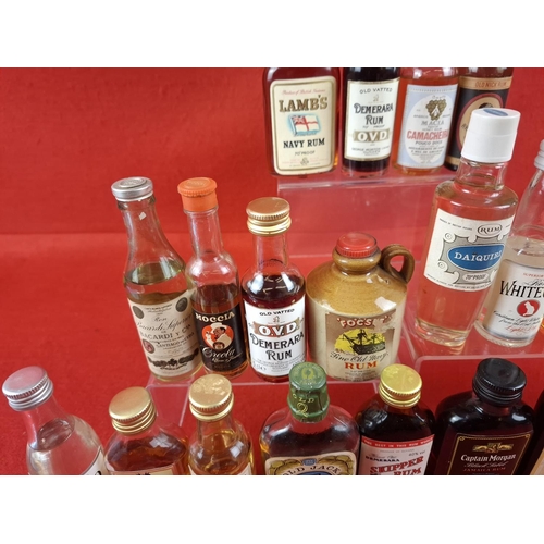 31 x Collectible Vintage mixed Rum miniature bottles