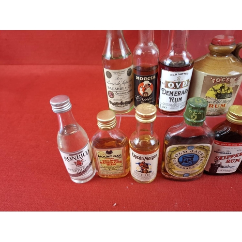 31 x Collectible Vintage mixed Rum miniature bottles