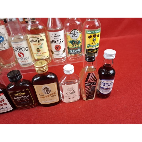 31 x Collectible Vintage mixed Rum miniature bottles