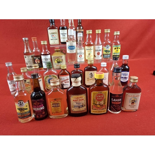 31 x Collectible Vintage mixed Rum miniature bottles
