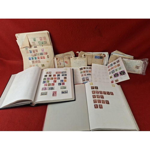 Collection of stamp albums and loose stamps