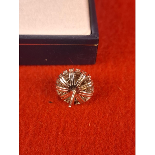 102 - Hallmarked Silver mounted pearl and diamond earrings