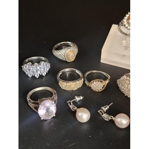 104 - Collection of silver hallmarked jewellery 54 grams