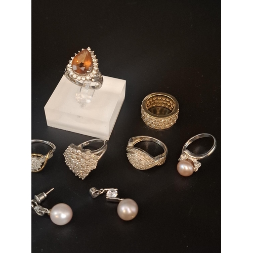 104 - Collection of silver hallmarked jewellery 54 grams