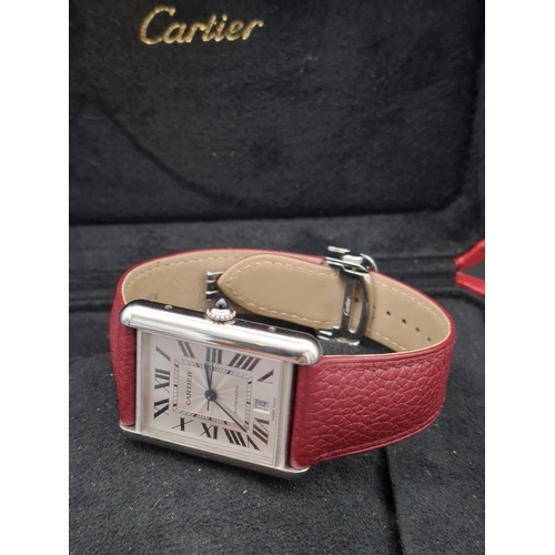 106 - Cartier Tank Must XL watch with original box and paperwork, serial number 775148AX. Only been worn o... 