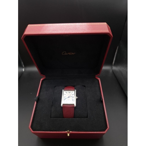 106 - Cartier Tank Must XL watch with original box and paperwork, serial number 775148AX. Only been worn o... 
