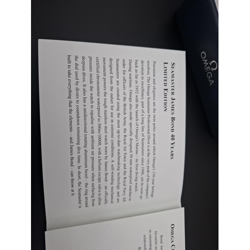 107 - Omega Seamaster 007 40th anniversary limited edition watch in original box and paperwork. Watch numb... 