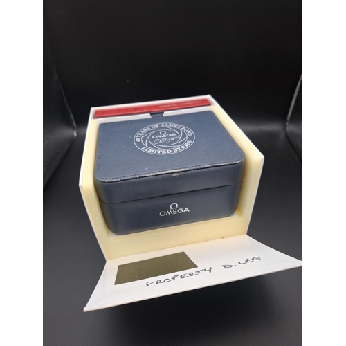 107 - Omega Seamaster 007 40th anniversary limited edition watch in original box and paperwork. Watch numb... 