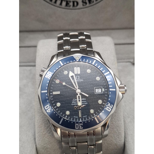 107 - Omega Seamaster 007 40th anniversary limited edition watch in original box and paperwork. Watch numb... 