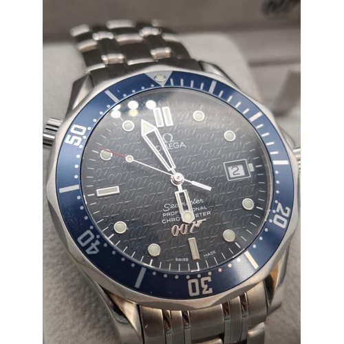 107 - Omega Seamaster 007 40th anniversary limited edition watch in original box and paperwork. Watch numb... 