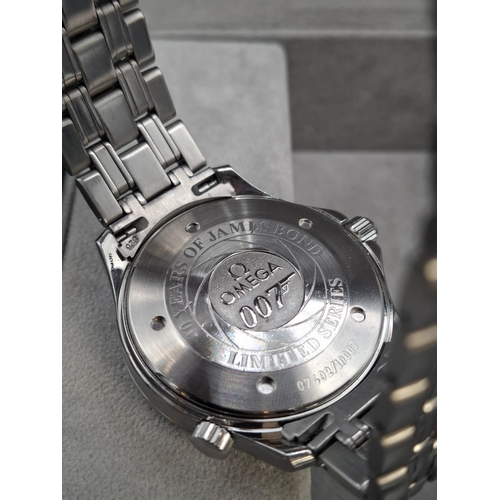 107 - Omega Seamaster 007 40th anniversary limited edition watch in original box and paperwork. Watch numb... 