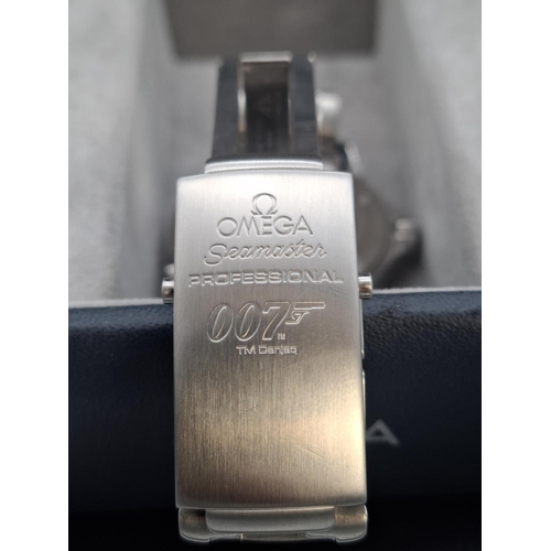 107 - Omega Seamaster 007 40th anniversary limited edition watch in original box and paperwork. Watch numb... 