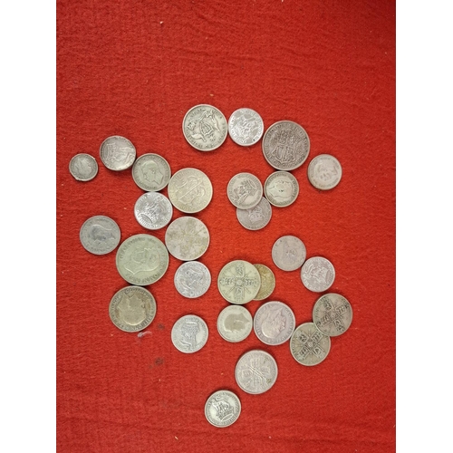 108 - Collection of half silver coins 214 grams