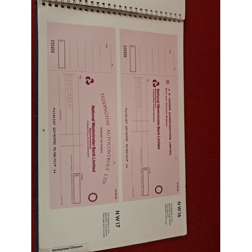 115 - National Westminster Bank folder/book of Special Cheque Specimens