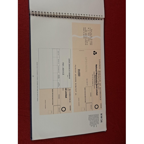 115 - National Westminster Bank folder/book of Special Cheque Specimens