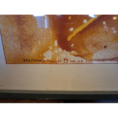 160 - Large Salvador Dali serigraph print on silk titled 