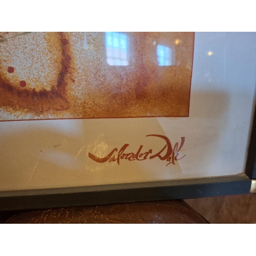 160 - Large Salvador Dali serigraph print on silk titled 