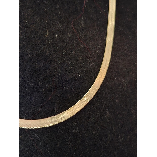61 - 14ct flat gold necklace length 43cm 7grams