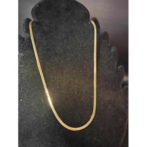 62 - 14ct flat gold necklace length 52cm 11.2
