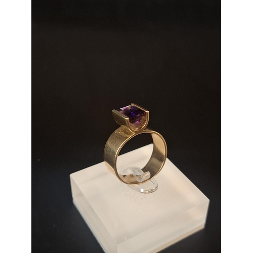 76 - 14ct gold ring size P 8 grams