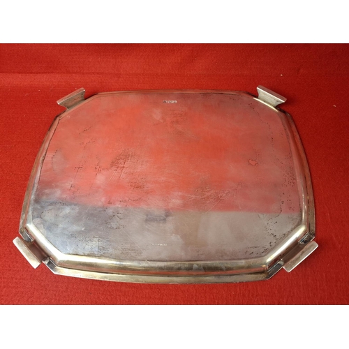 86 - Silver hallmarked tray 784 grams Sheffield 1963