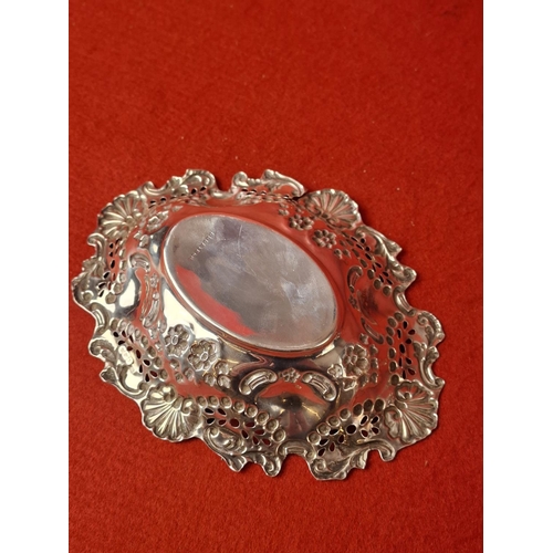 92 - Silver hallmarked ornate dish 70 grams Sheffield