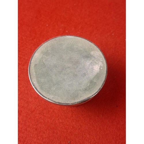 96 - Silver hallmarked inkwell 103 grams filled Birmingham