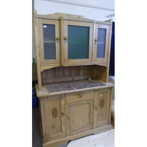 303 - Continental Pitch Pine Kitchen Dresser