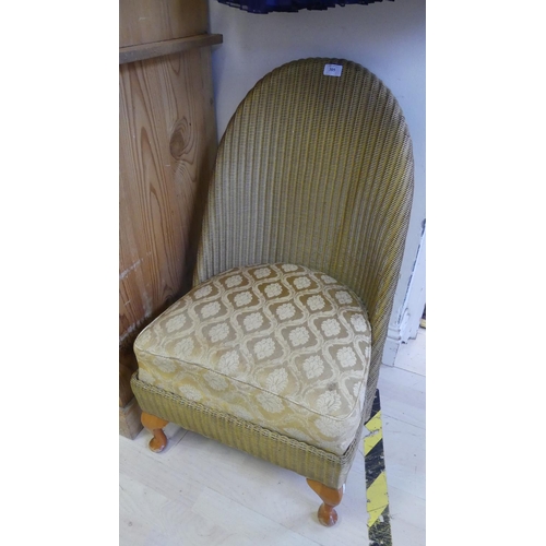 305 - Gold Lloyd Loom Wicker Chair