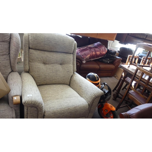 328 - Beige Fabric Manual Recliner