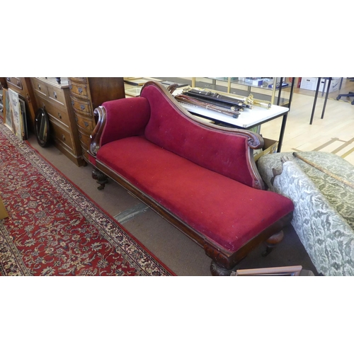 1118 - Vic Mahogany Chaise Longue