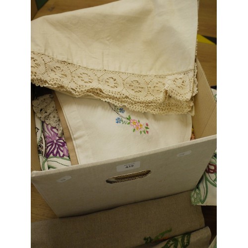 439 - Box Linen and Napiery etc