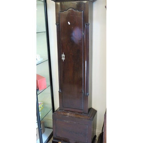 1120 - Tall Irish Carved Mahogany Longcase Clock with Brass Dial By Dublin Maker George Furnace, the Hood c... 