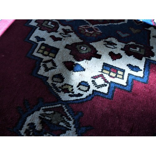 1134 - Eastern Fringed and Bordered Wool Rug measuring 89