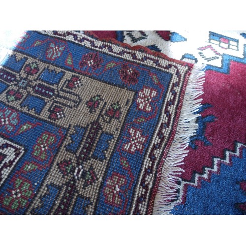 1134 - Eastern Fringed and Bordered Wool Rug measuring 89