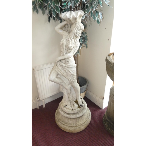 1212 - Reconstituted Stone Garden Figure on Pedestal