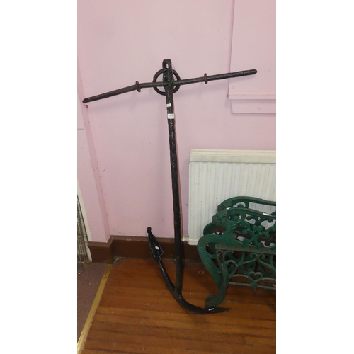 1236 - Painted Cast Iron Anchor